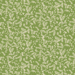 Printed Cotton RAZEO Asparagus / Ecru